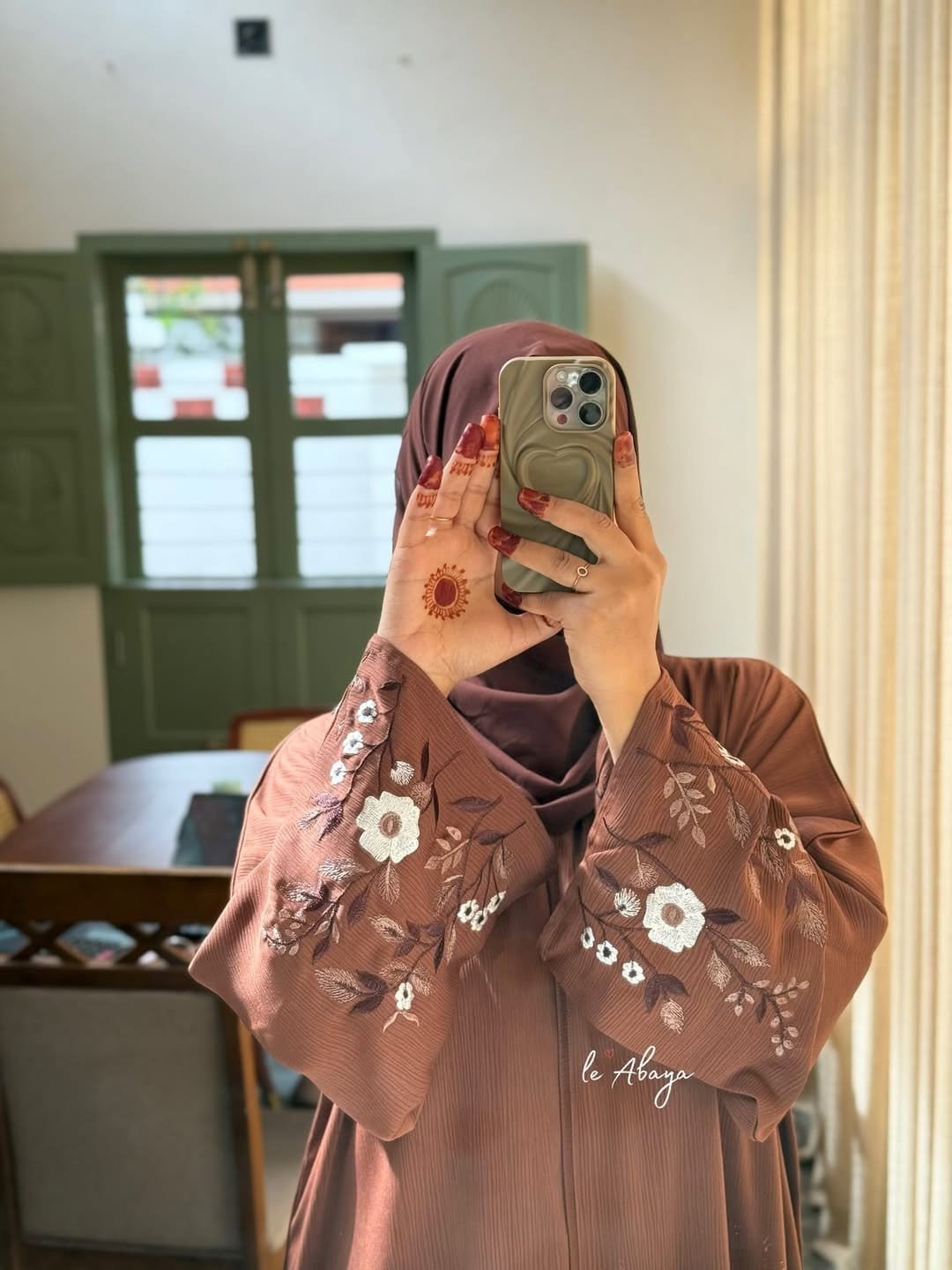 Jafran hand work abaya